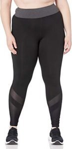 JUST MY SIZE Women's Plus Size Active Mesh Pieced Run Legging