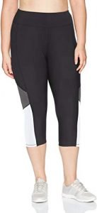 JUST MY SIZE Women's Plus Size Active Pieced Stretch Capri