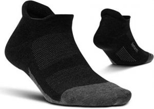 Feetures Unisex Merino 10 Cushion No Show Tab Sock Solid